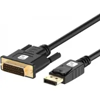 Techly DisplayPort — DVI (1 m), Câble vidéo, Noir