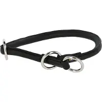 Kerbl Roma en cuir rond avec stoppeur 45cm, 8mm,noir (Chien, Promenade)