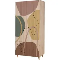 Skye Decor , Lidya 2 -911, armoire, Sonomo, 100 % PANNEAUX DE PARTICULES MÉLAMINÉS, 90 x 52 x 192 cm