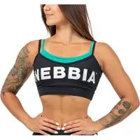 Nebbia Double Layer Flex Low Support Sports Top Noir S Femme