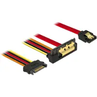 DeLOCK Câble SATA 6 Gb/s 7 broches femelle + connecteur d'alimentatio