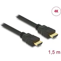 DeLOCK - Câble HDMI avec Ethernet - HDMI mâle pour HDMI mâle - 1.5 m - noir - support 4K