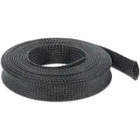 DeLOCK Gaine tressée extensible 5 m x 25 mm noir