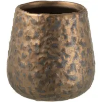 J-Line Cachepot taches rond ceramique cuivre small