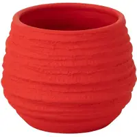 J-Line Cachepot fiesta ceramique rouge small