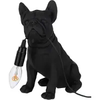 J-Line Lampe Bulldog Poly Noir