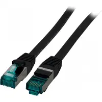 EFB Elektronik Câble patch RJ45 S/FTP, Cat.6A, LSZH, 15m, noir