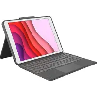 Logitech Combo Touch - Clavier et étui - avec trackpad - rétroéclairé - Apple Smart connector - QWERTY - italien - graphite - pour Apple iPad 10.2" (7e génération)