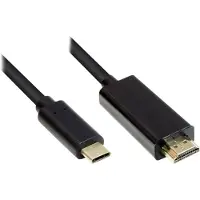 Alcasa Good Connections Adapterkabel USB-C an HDMI 2.0 schw. 3m