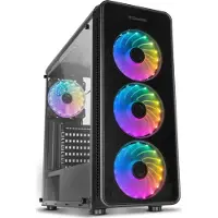 NOX Hummer Tgm Rainbow Rgb Pc Tower Case Rouge