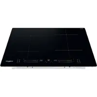 Whirlpool Four à induction en céramique vitrifiée WSS4060BF, Plaque de cuisson, Noir
