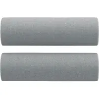 vidaXL Oreillers décoratifs lot de 2 Gris clair Ø15x50 cm Tissu