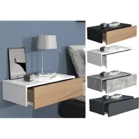 Hioshop Tiroir mural en bois Table de chevet murale Tiroir Console Table de chevet Usal M 60 cm Tiroir mural en bois Table de chevet murale Tiroir Console Table de chevet Usal M 60 cm
