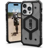 Uag ARMOR GEAR Kry 6.1 Pro Path Mags Ash (Apple iPhone 15 Pro), Coque pour téléphone portable, Noir, Transparent, Gris