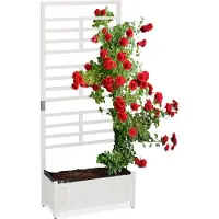 Relaxdays Bac à plantes mur en espalier (32 x 71.50 x 171 cm)
