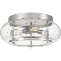 QUOIZEL Plafonnier Elstead Trilogy E27 triple 18 cm nickel brossé