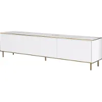 Skye Decor , Imaj - Marble, White, Meuble TV, Marbre blanc, PANNEAUX DE PARTICULES 100 % MÉLAMINÉS, 180 x 35 x 45,2 cm