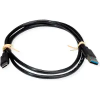 Roline recycled material RM USB 3.2 Gen 1 Kabel, A-C, ST/ST, schwarz, 0,5 m