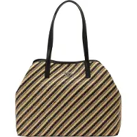 GUESS Sac à main Shopper Vikky II Large naturel/noir : noir Couleur : noir