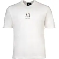 Armani Exchange T-Shirt taupe / blanc cassé