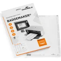 Durable BADGEMAKER - Micro-perforé - blanc - 54 x 90 mm 200 carte(s) (20 feuille(s) x 10 cartes pour badges