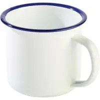 Aps Gobelet à anse "ENAMELWARE" (céramique), Tasse, Blanc, Bleu