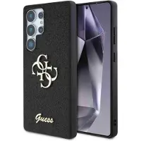 GUESS Coque 4G Metal Logo Glitter pour Samsung Galaxy S25 Ultra - Noir