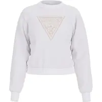 GUESS Cn Lace Triangle Sweatshirt Blanc S Femme