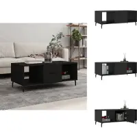 vidaXL Table basse noire 102x50x40 cm Bois composite - Tables basses