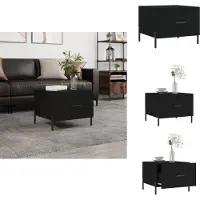 vidaXL Table basse noire 50x50x40 cm Bois composite - Tables basses