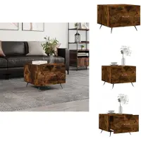 vidaXL Table basse chêne fumé 50x50x40 cm Bois composite - Tables basses