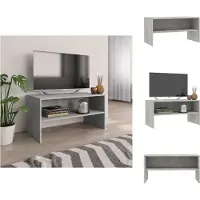 vidaXL Armoire TV gris béton 80x40x40 cm Bois composite - Meuble TV