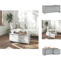 vidaXL Table basse Gris Sonoma 90x50x41,5 cm Bois composite - Tables basses