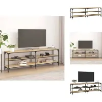 vidaXL Armoire TV Chêne Sonoma 160x30x50 cm Bois composite - Meuble TV