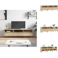 vidaXL Armoire TV Chêne Sonoma 150x30x44,5 cm Bois composite - Meuble TV