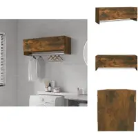vidaXL Armoire Chêne fumé 100x32,5x35 cm Bois composite - Armoires