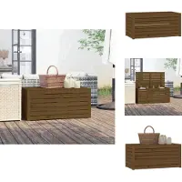 vidaXL Coffre de jardin brun miel 101x50,5x46,5 cm Pin massif - Coffres de jardin