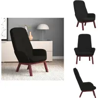 vidaXL Fauteuil Relax Noir Velours - Fauteuil