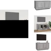 vidaXL Armoire TV Gris Sonoma 80x35x45 cm Bois composite - Meuble TV