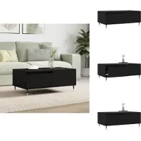 vidaXL Table basse noire 90x50x36,5 cm Bois composite - Tables basses