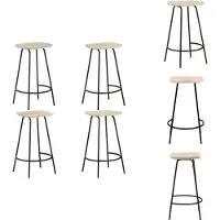 vidaXL Tabouret de bar 4 pcs en bois massif de manguier - Tabouret de bar