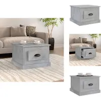 vidaXL Table basse gris béton 50x50x35 cm Bois composite - Tables basses