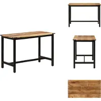 vidaXL Table de salle à manger 110x60x76 cm en bois massif de mangue - Tables de salle à manger