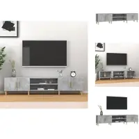 vidaXL Armoire TV gris béton 180x31,5x40 cm Bois composite - Meuble TV