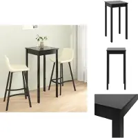 vidaXL Table de bar MDF noir 55x55x107 cm - Tables de salle à manger