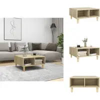 vidaXL Table basse Chêne Sonoma 60x60x30 cm Bois composite - Tables basses