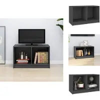 vidaXL Meuble TV Gris 70x33x42 cm Pin massif - Meubles TV