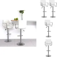 vidaXL Tabouret de bar 2 pcs. Blanc Similicuir - Tabouret de bar