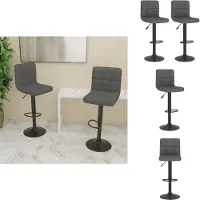 vidaXL Tabouret de bar 2 pcs. Gris foncé Tissu - Tabouret de bar