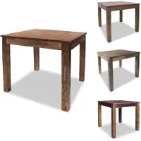 vidaXL Table de salle à manger Bois massif recyclé 82 x 80 x 76 cm - Tables de salle à manger